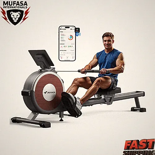 Rowing Machine, Magnetic Rower Machine for Home, 16 Levels 350lb Weight Capacity