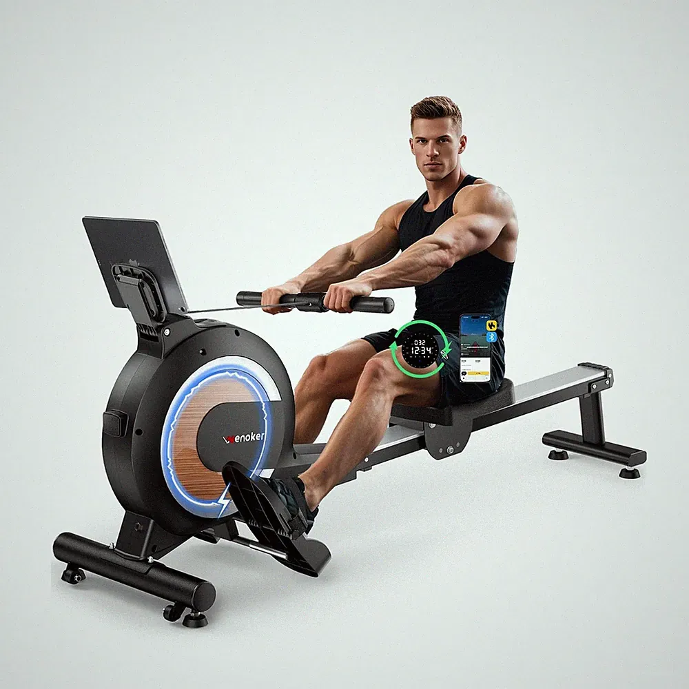 Rowing Machine, Magnetic Rowing Machine for Home, Upgraded 32-Levels Quiet Re...