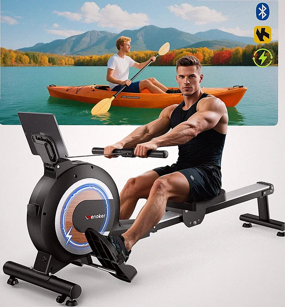 Rowing Machine, Magnetic Rowing Machine for Home, Upgraded 32-Levels Quiet Resis