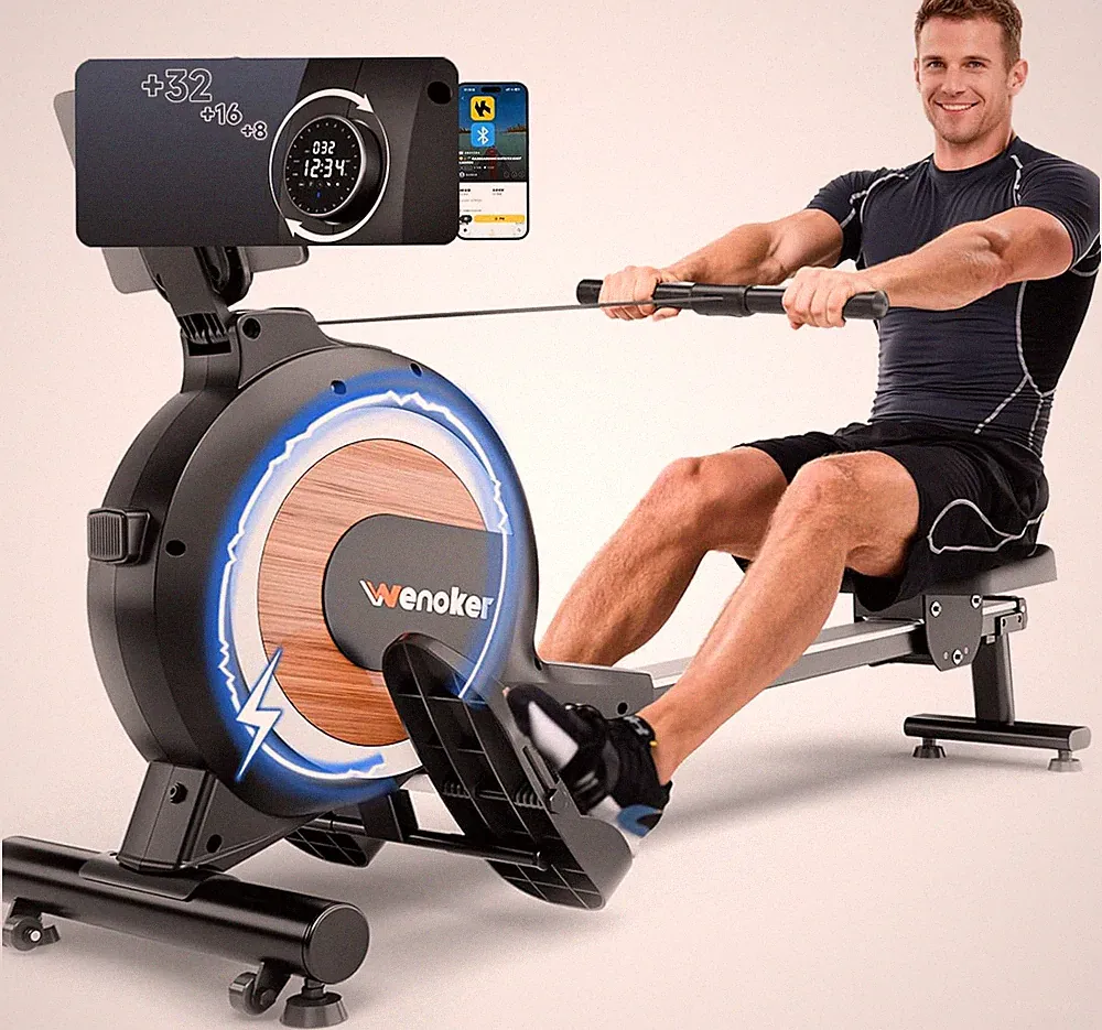 Rowing Machine, Magnetic Rowing Machine for Home, Upgraded 32-Levels Resistance