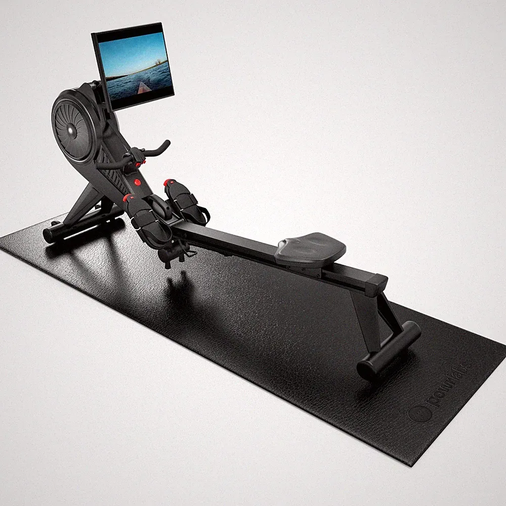 Rowing Machine Mat, Treadmill Mat for Carpet & Hardwood Floors - Rower Mat fo...