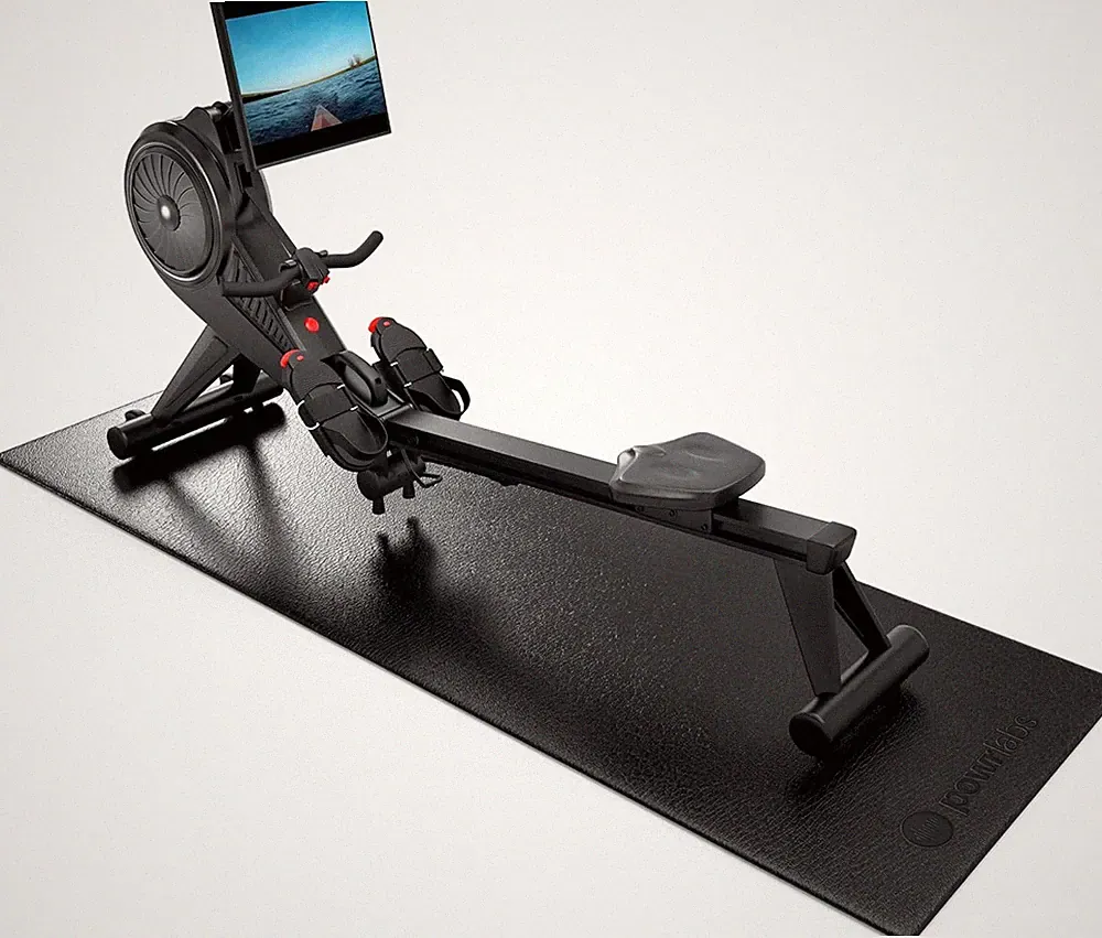 Rowing Machine Mat, Treadmill Mat for Carpet & Hardwood Floors - Rower Mat for H