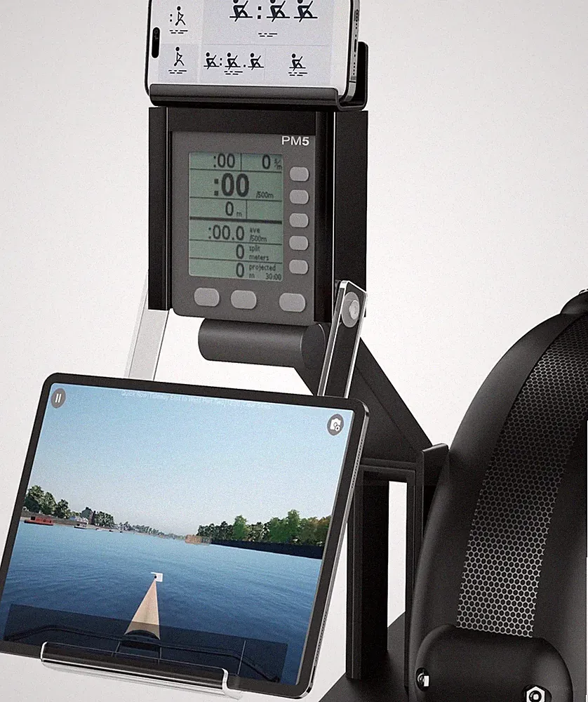 Rowing Machine Phone and Tablet Holder Compatible with PM5 Monitor Adjustable