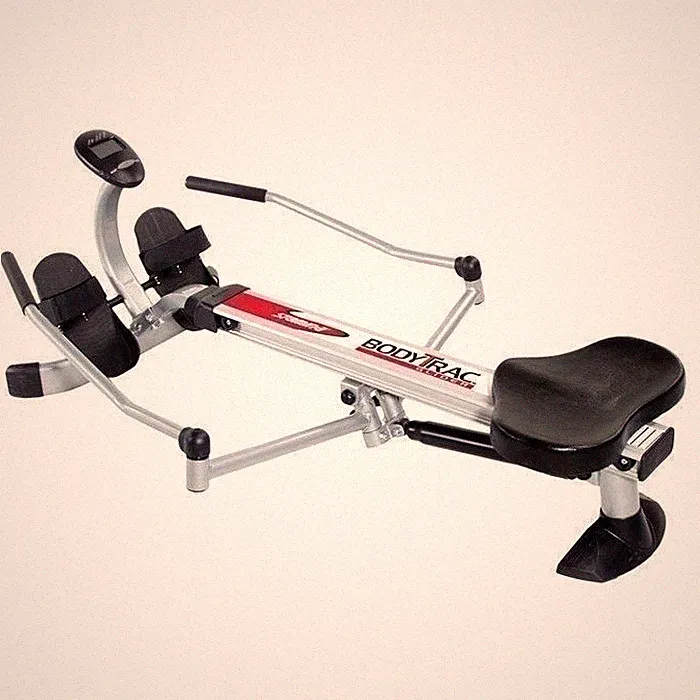 Rowing Machine Rower Stamina Exercise Home Fitness Cardio Glider Body Monitor