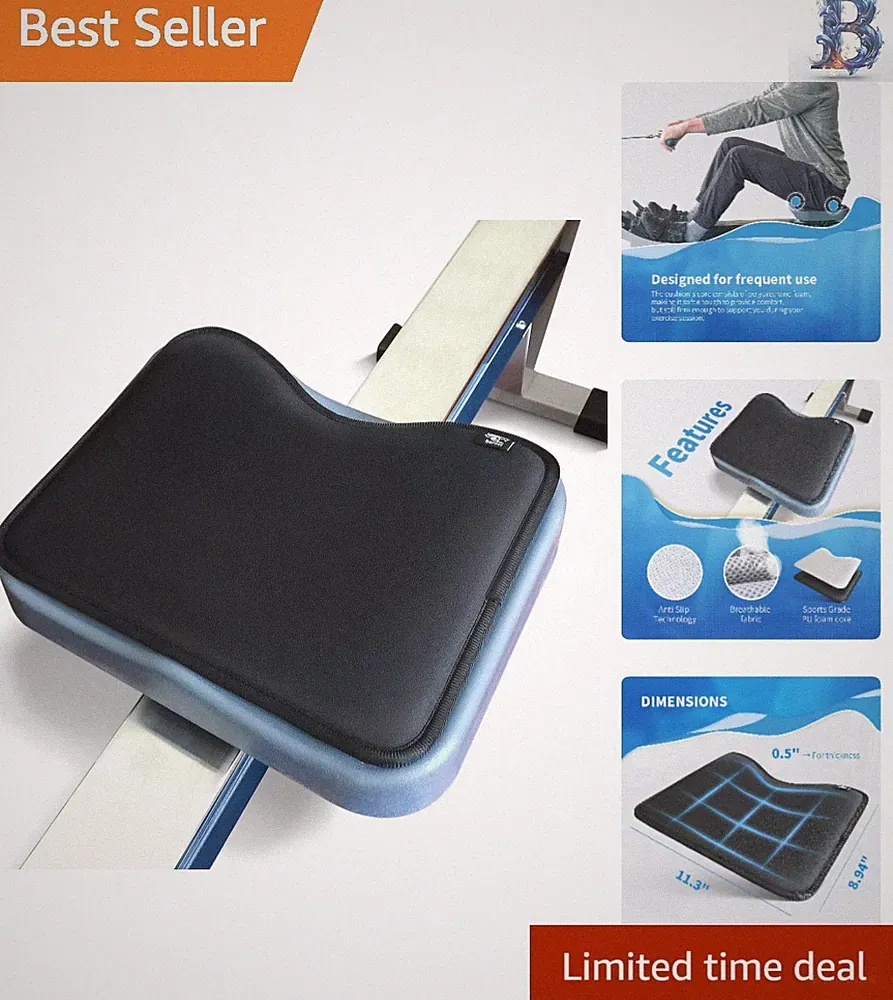 Rowing Machine Seat Cushion with Superior Support: Easy Clean Anti-Slip Design