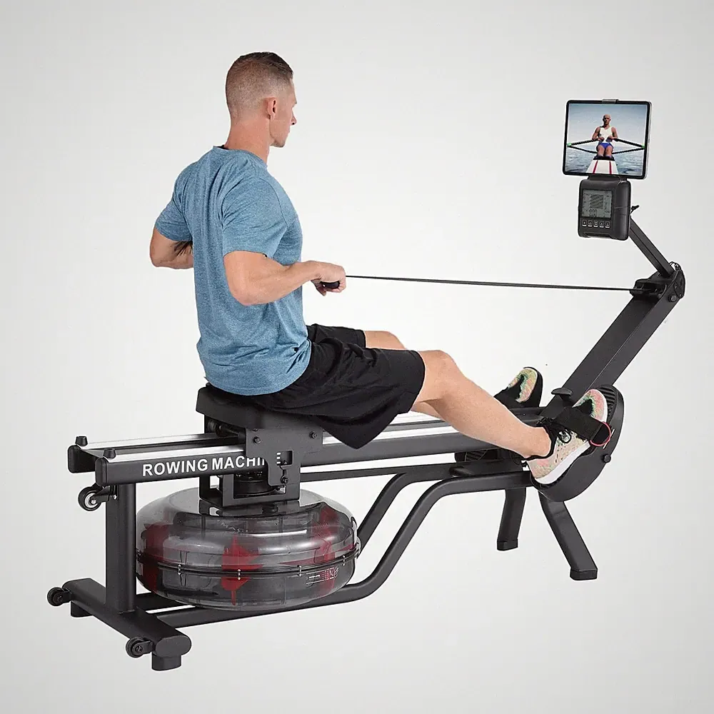 Rowing Machine Water Magnetic Foldable 380 LBS Full Body Workout Rower🔥