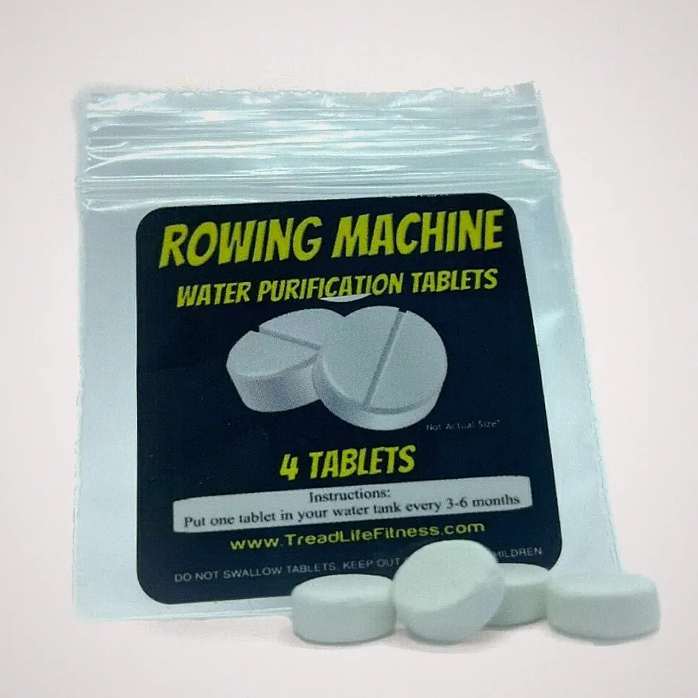 Rowing Machine Water Purification Tablets | Rower Tank Cleaner | 4-Pack