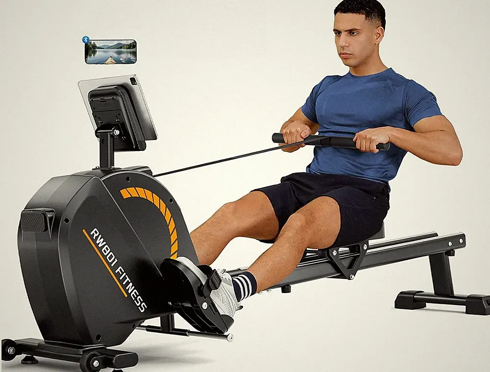 Rowing Machines for Home, Upgraded Rowing Machine Max 350 LBS, Magnetic Rower wi