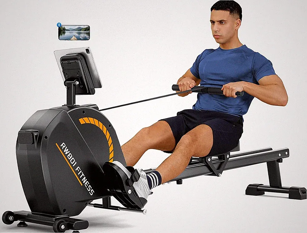 Rowing Machines for Home, Upgraded Rowing Machine Max 350 LBS, Magnetic Rower wi