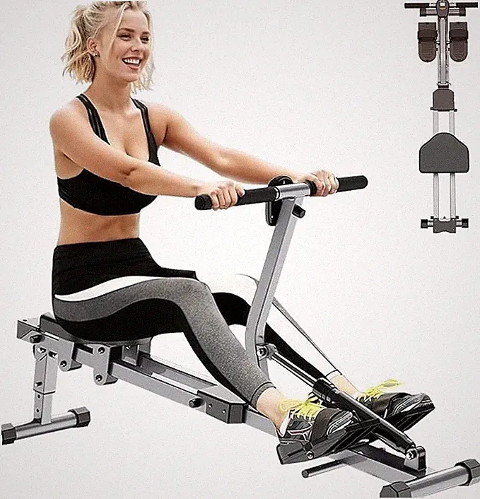 Rowing Machines Home Foldable,Indoor Fitness Hydraulic Rowing Machine,300LBS