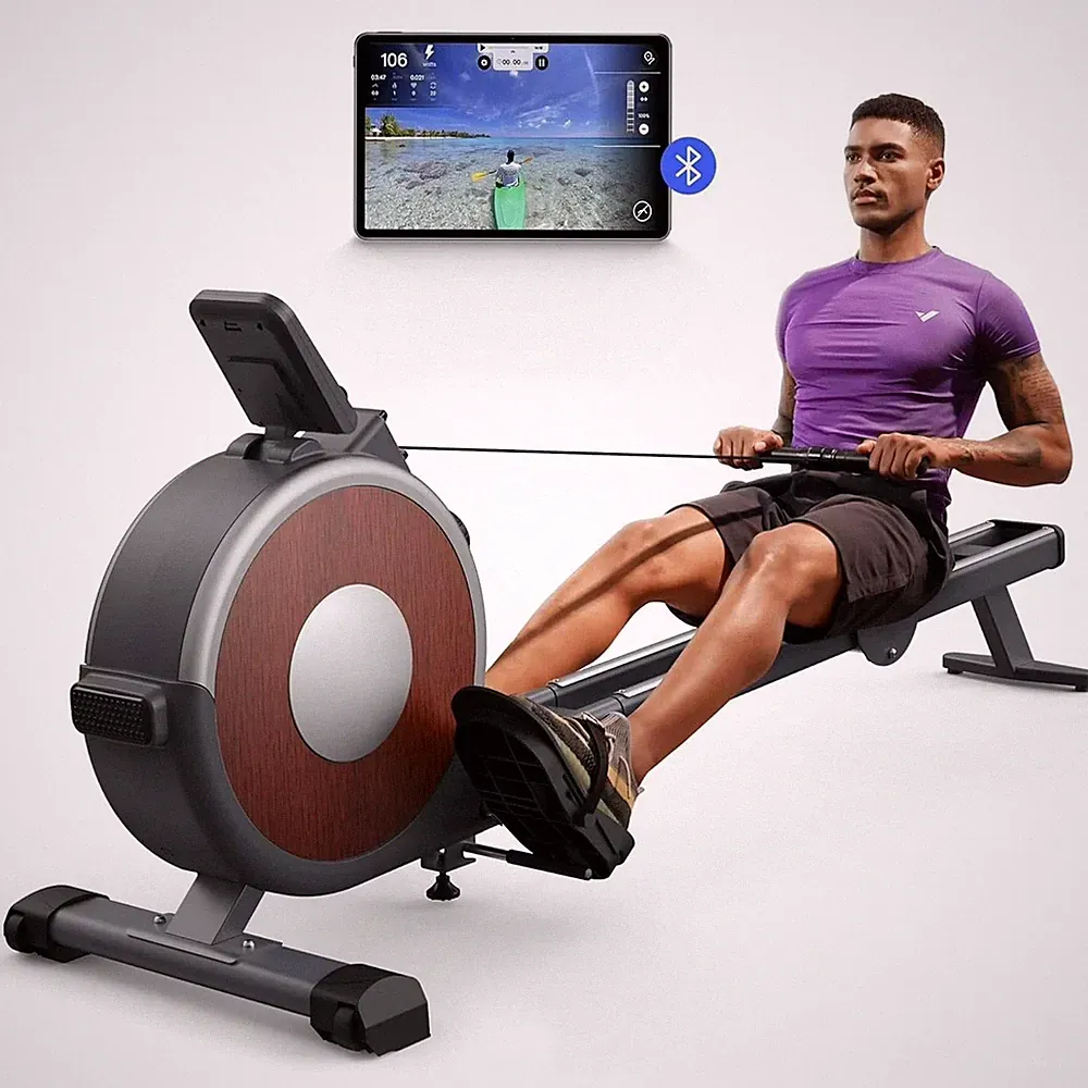 Rowing Machines Magnetic Rower for Home with 16 Resistance Levels Quiet Dual