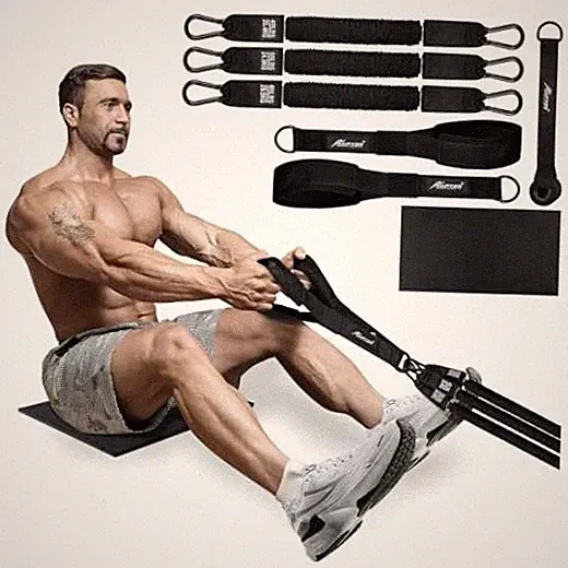 Rowing Resistance Bands, Best Replacement for Rowing Machine, Home Gym