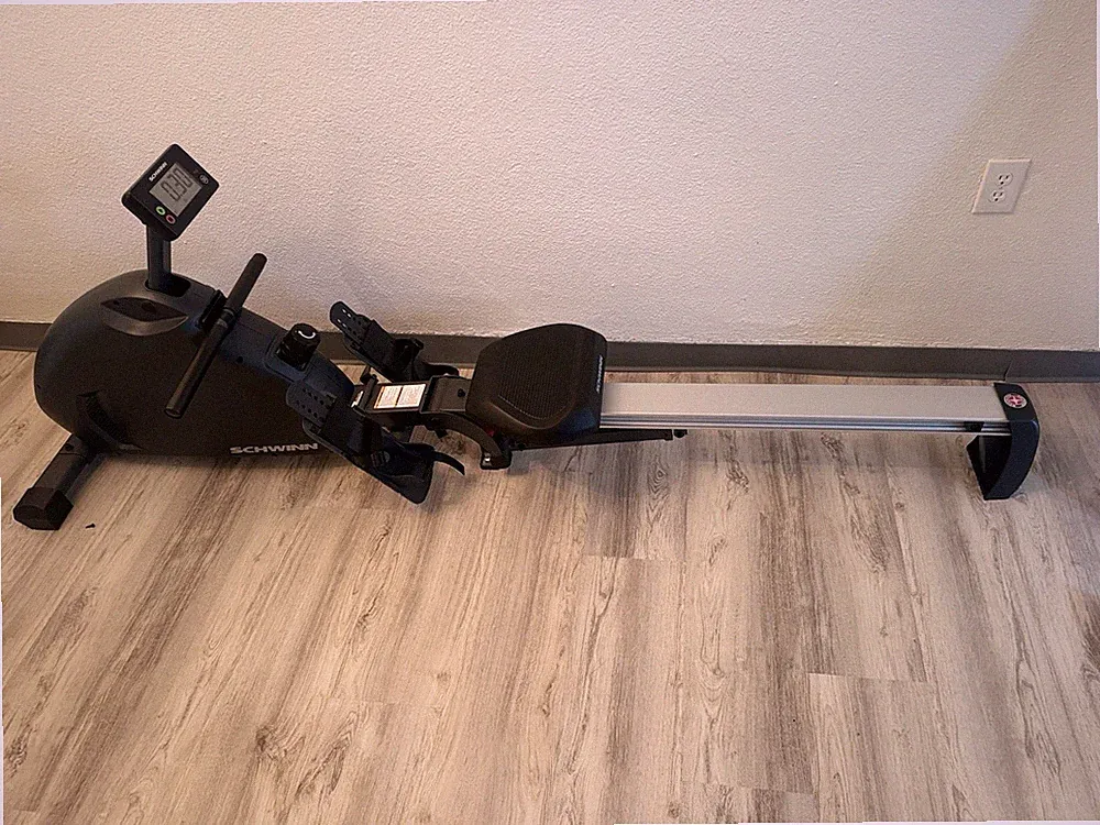Schwinn Rowing Machine with LCD Display Console, Black/Silver