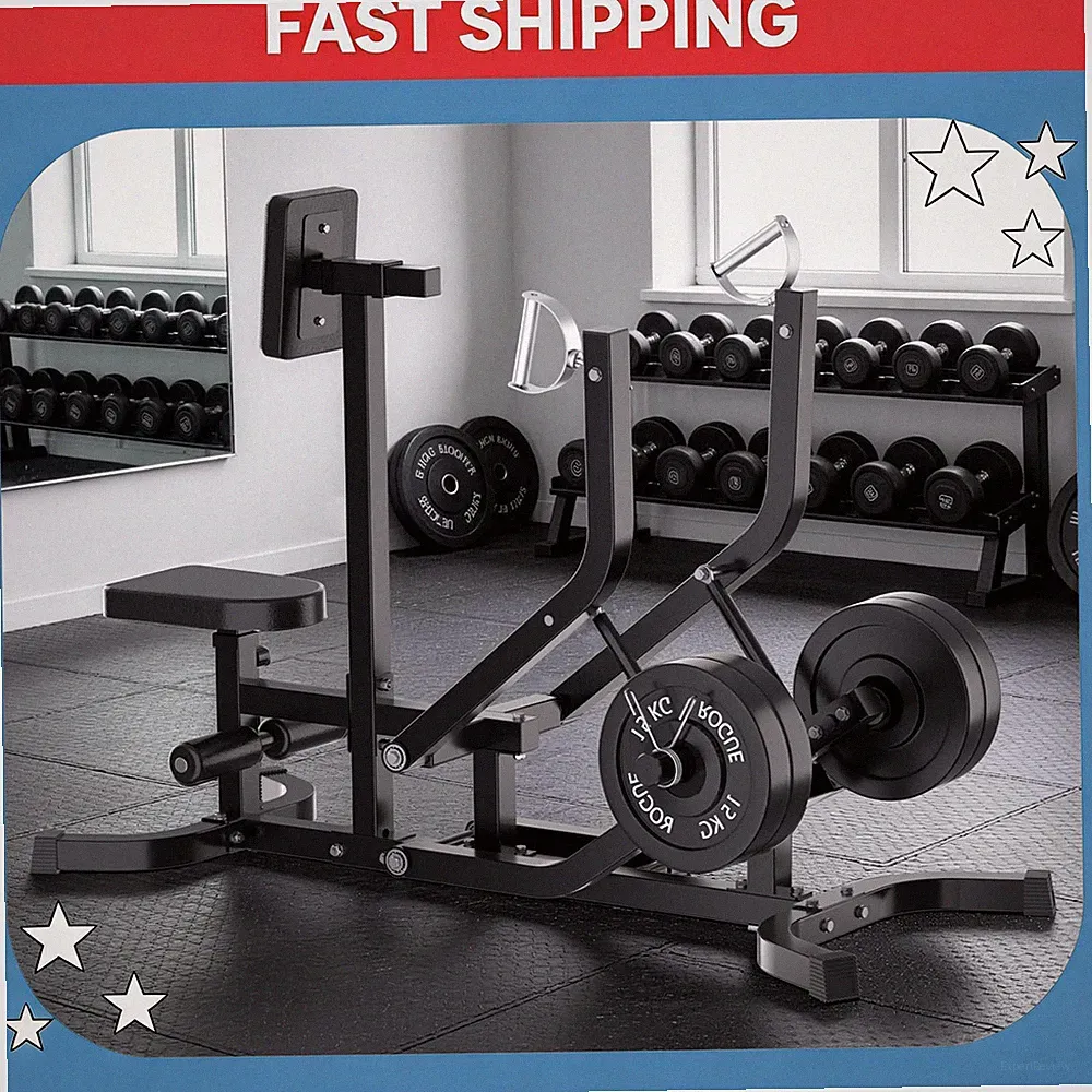 Seated Row Machine Plate Loaded 400lbs Capacity W/ Independent Arms For Home Gym