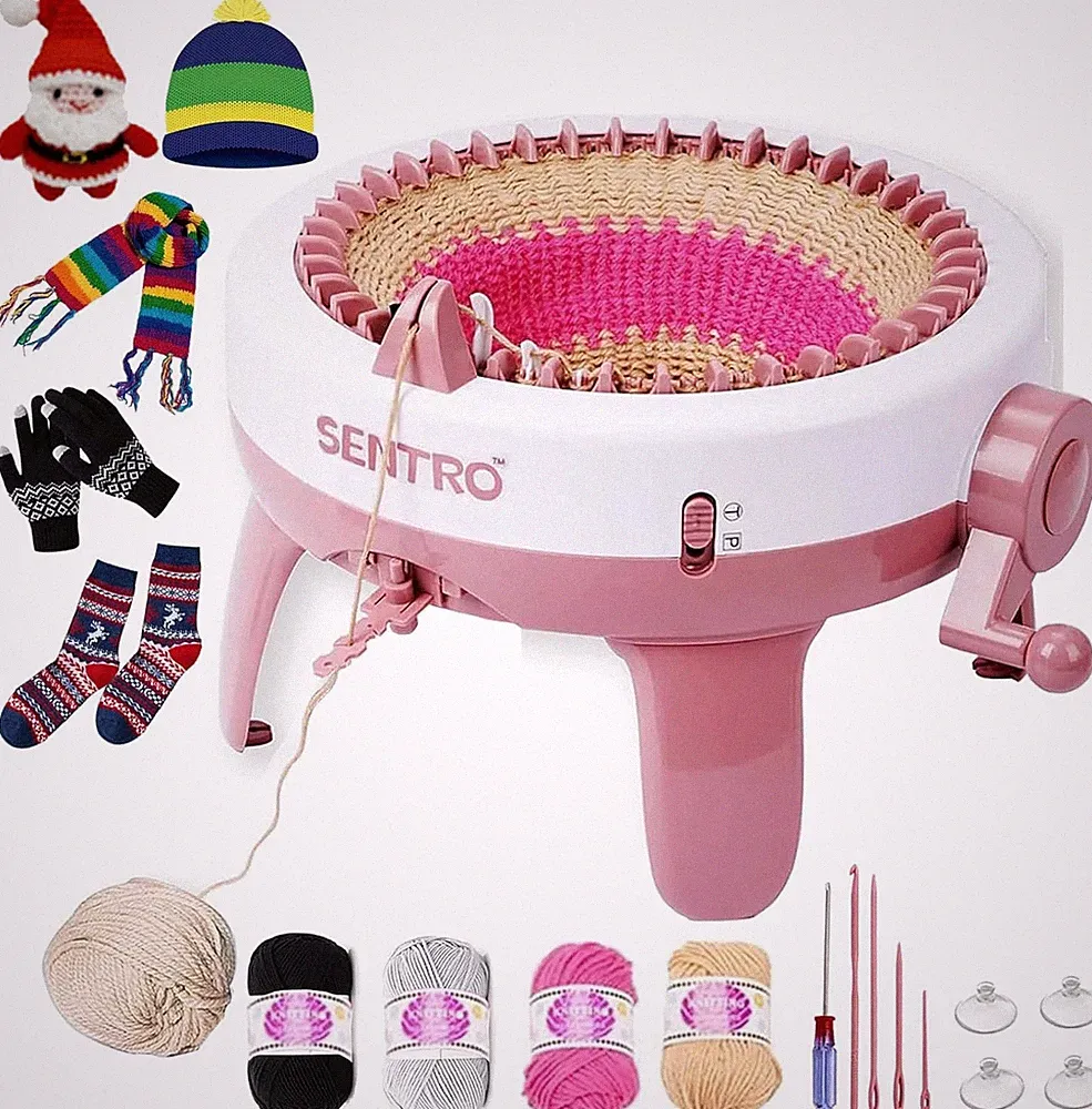 Sentro Knitting Machine, 48 Needles Smart Knitting Crochet Machine with Row Coun