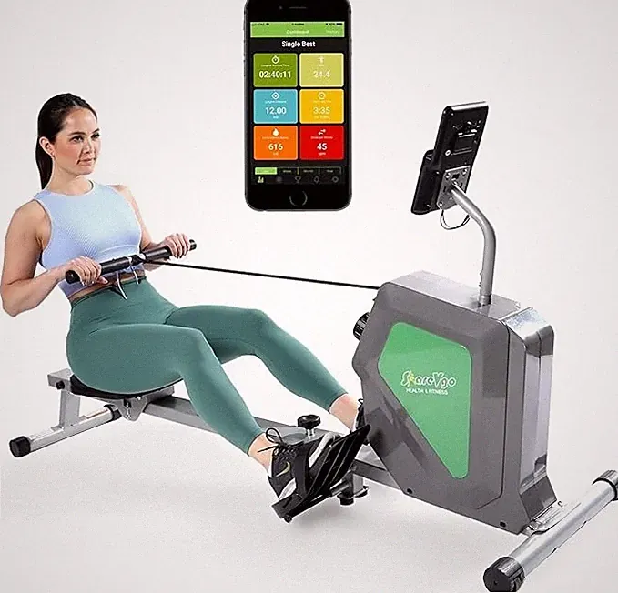 ShareVgo Smart Home Rowing Machine Bluetooth Compact Foldable Magnetic Rower