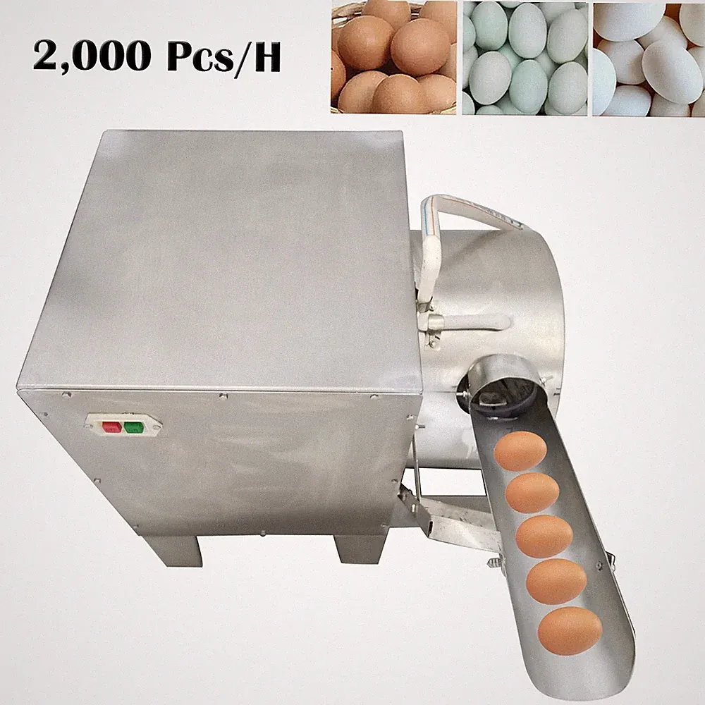Single Row Automatic Egg Washing Machine Shell Surface Cleaner 2,000 Pieces/H