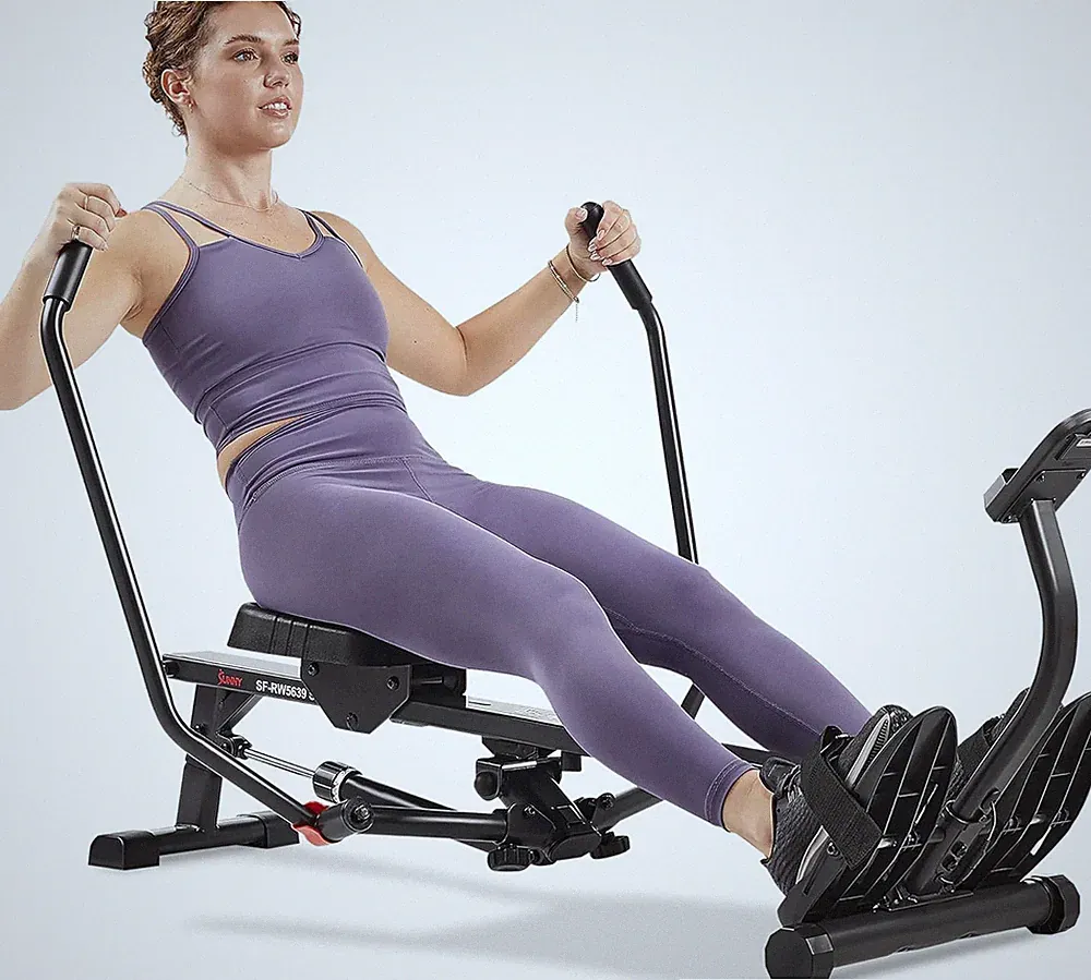 Smart 360° Full-Motion Rowing Machine, Low-Impact Full-Body Workout Rower, Exten