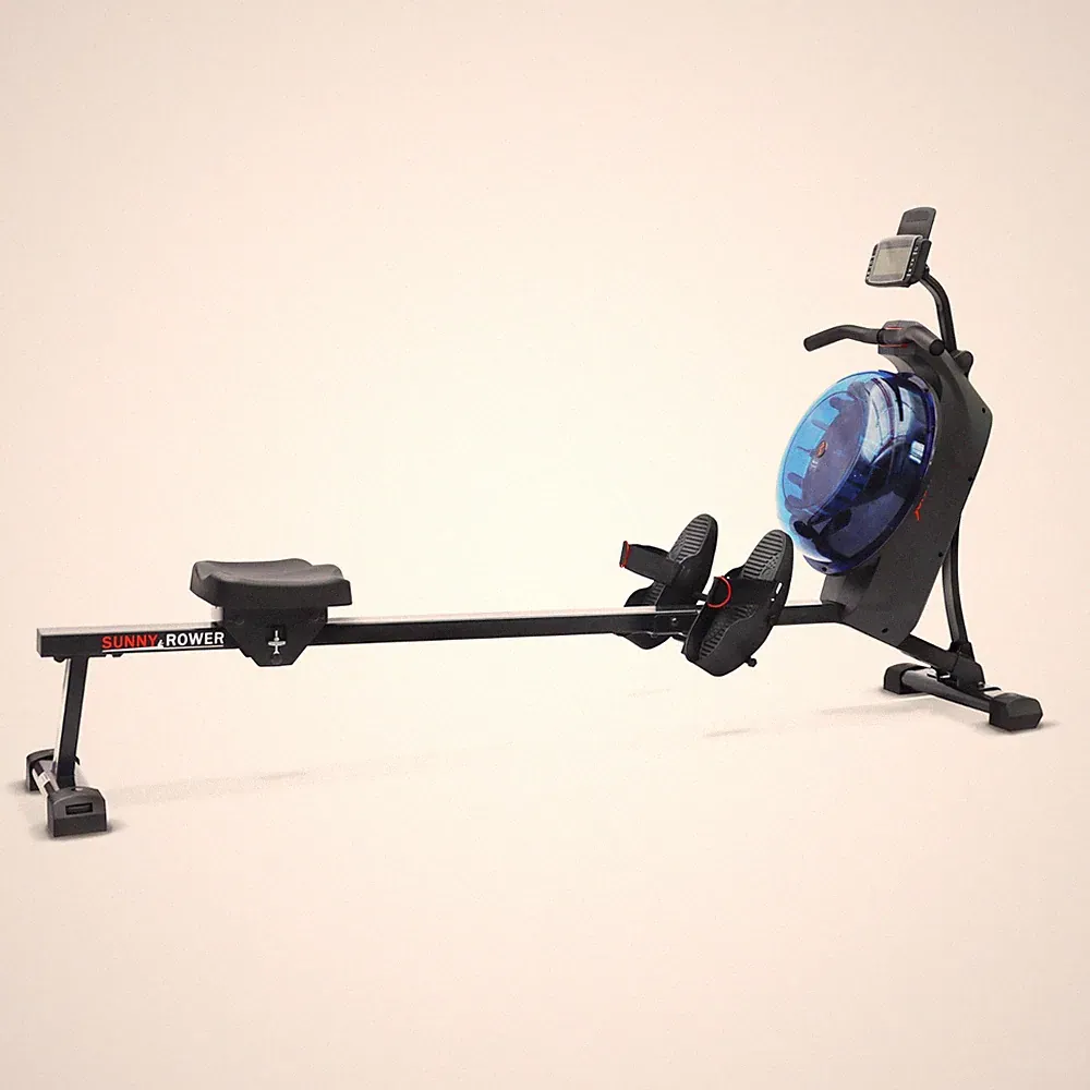 Smart Dual Resistance Hydro Magnetic Water Rower Machine Adjustable Comfort Seat
