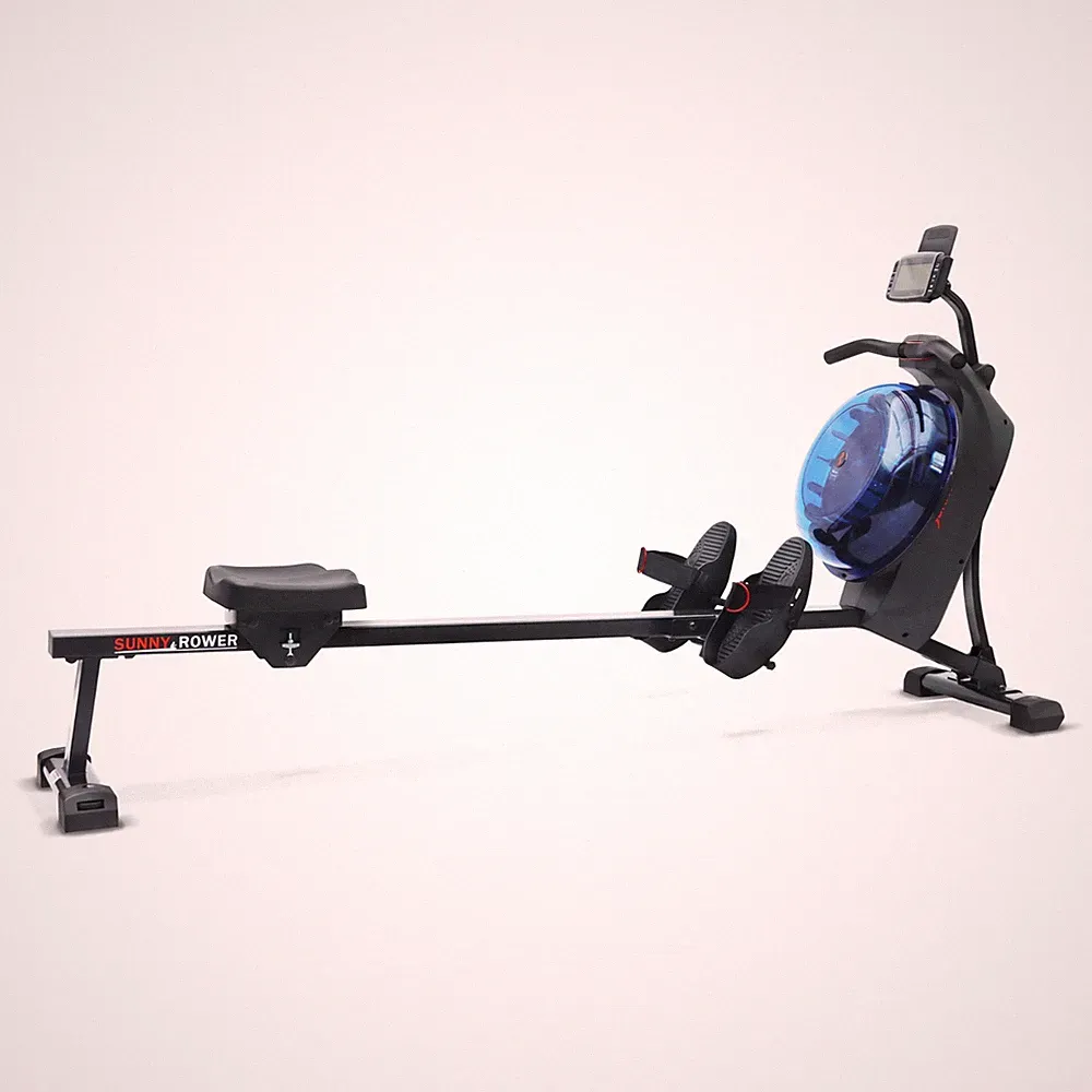 Smart Hydro Dual Resistance Magnetic Water Rower Machine Adjustable Comfort Seat