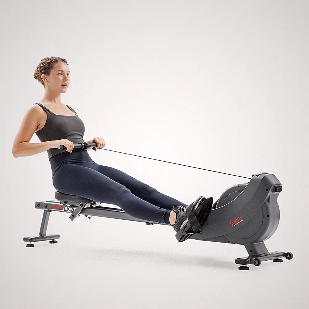 Smart Magnetic Rower Dual Rail Home Rowing Machine SF-RW524079 Black Sunny