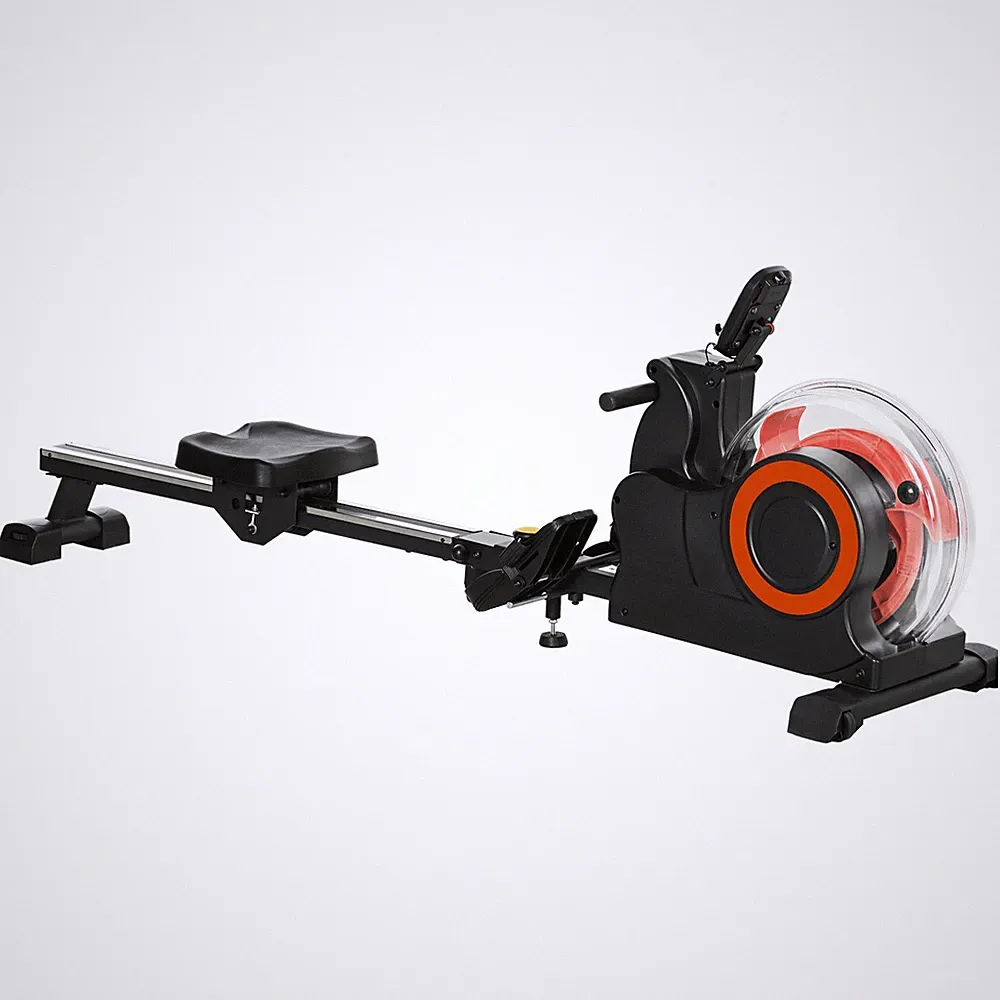 Soozier Water Rowing Machine, Foldable, Wheels, for Home Gym, Red