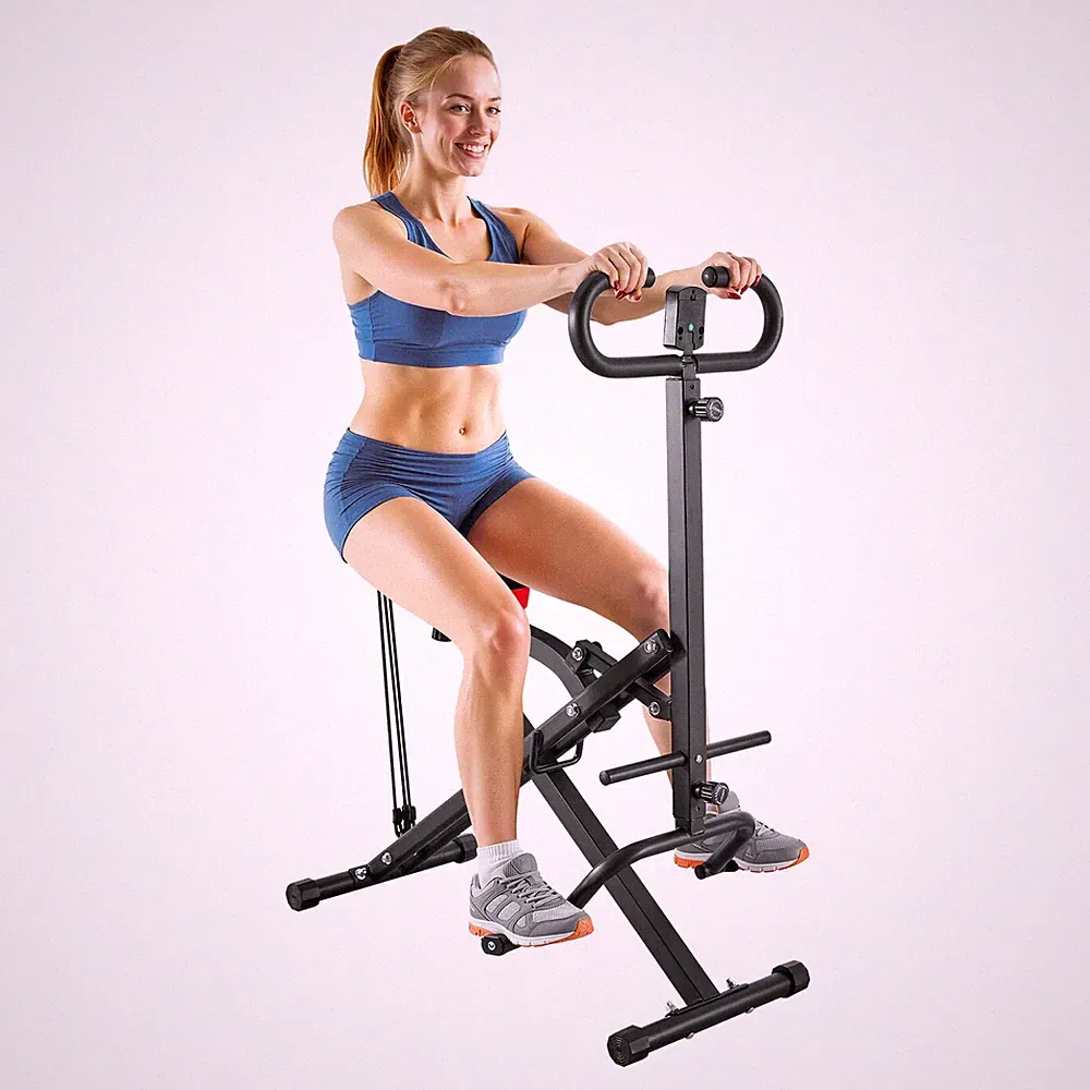 Squat Machine,Deep Squat Rowing Machine for Home,Easy Setup & Foldable Exercise