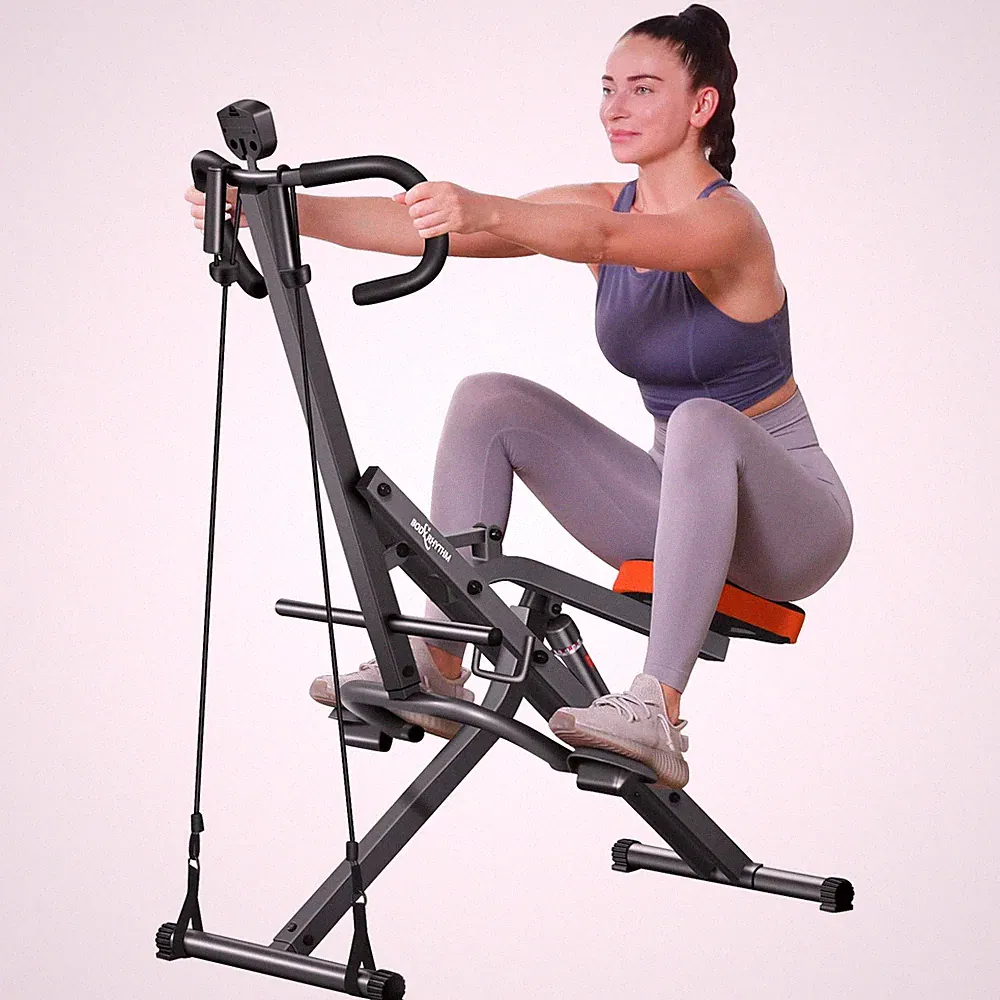 Squat Machine for Home Gym, Squat Assist Trainer, Rowing Machine for Full Bod...