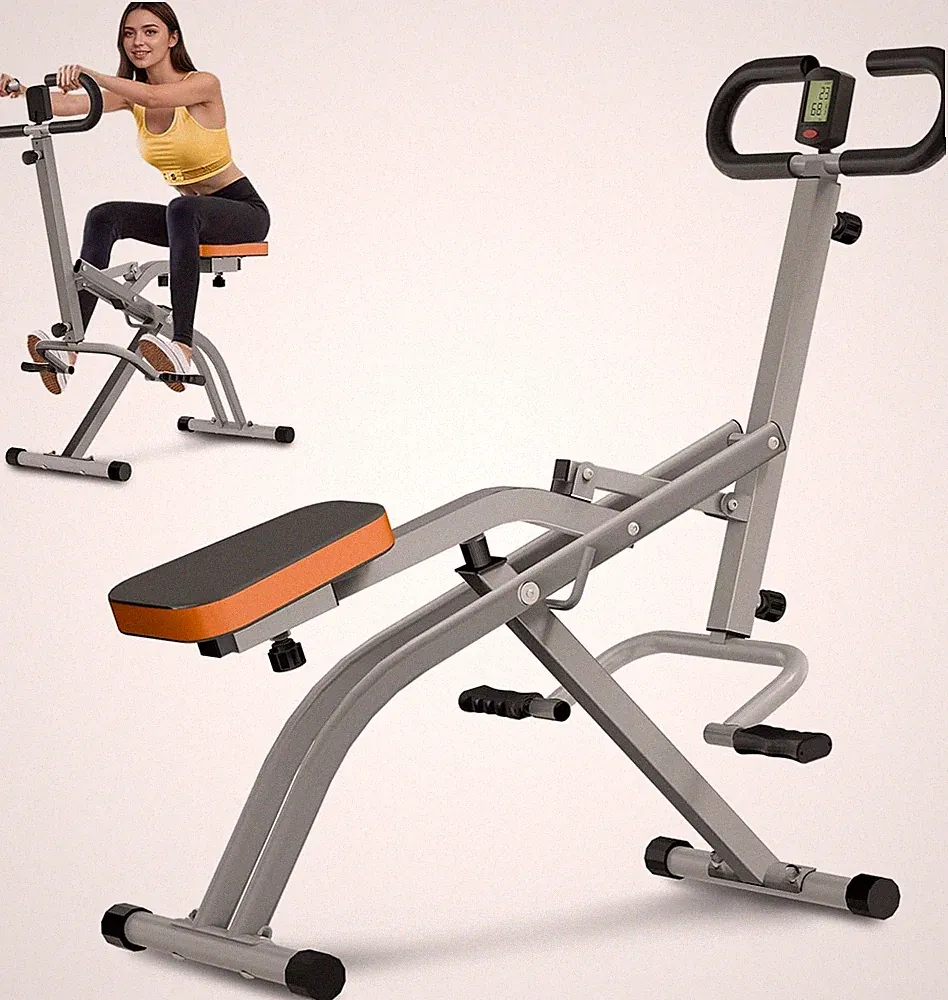 Squat Machine for Home, Squat Assist Trainer with Adjustable Resistance, Foldabl