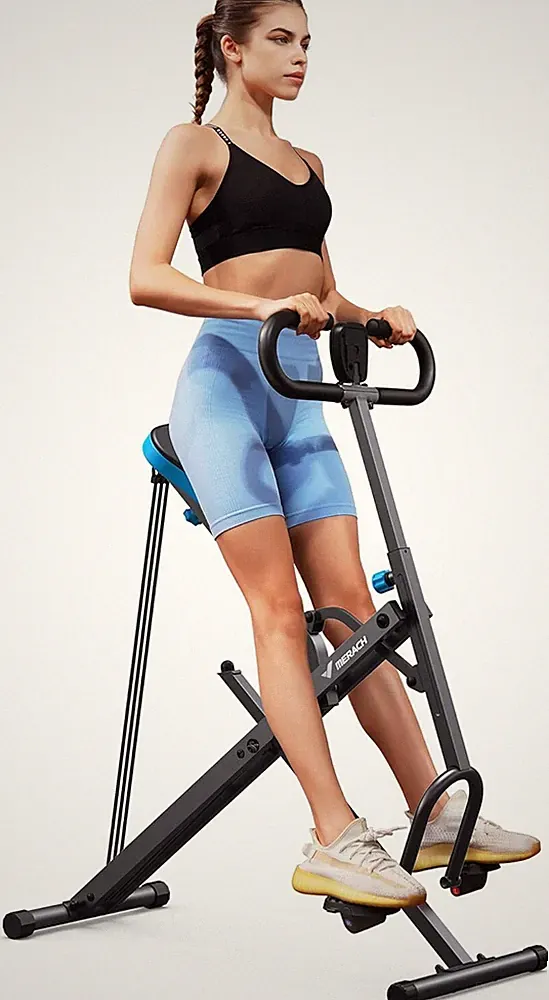 Squat Machine, R07 2 in 1 Squat Rowing Machine, Easy Setup & Foldable