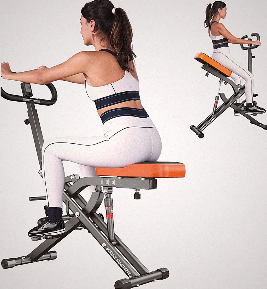 Squat Machines Rowing Machine for Home, Foldable & Full Body Exercise Workout Eq