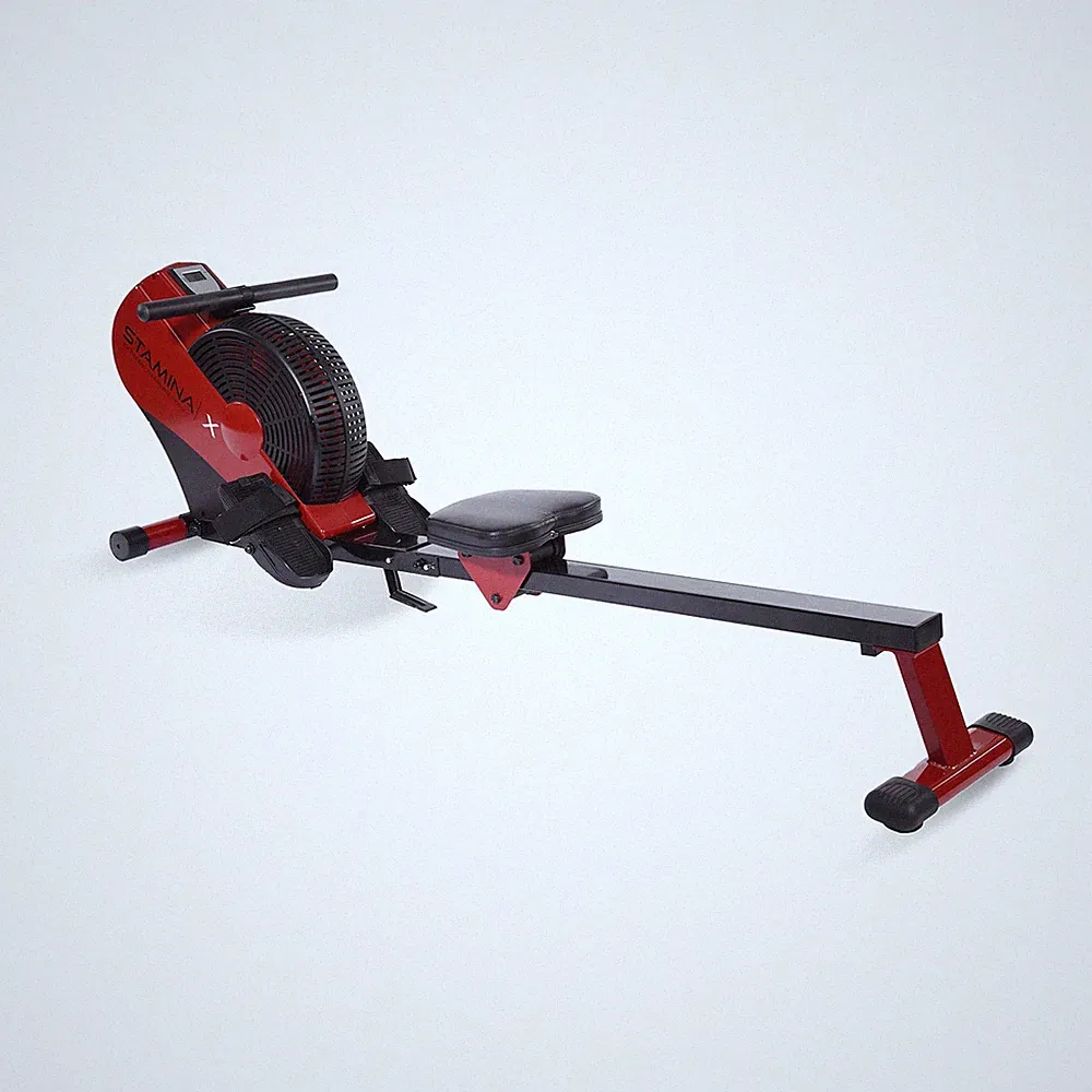 Stamina ATS Air Rower Machine with Smart Workout App - Foldable Rowing...