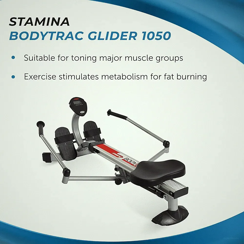 Stamina BodyTrac Glider Hydraulic Rowing Machine - Up to 250 lbs Weight Capacity