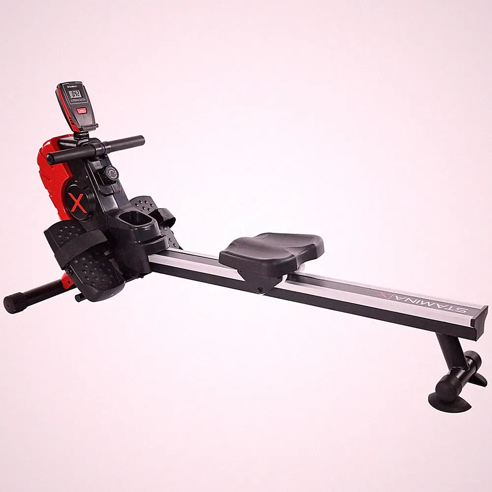 Stamina Products X Magnetic Compact Rowing Machine Rower, Black/Red