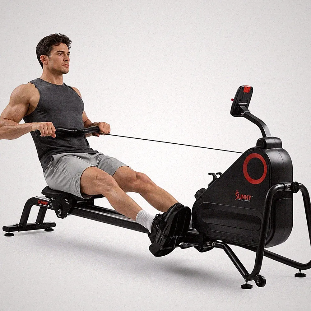 Sunny Fitness Magnetic Rower Quiet Compact Storage