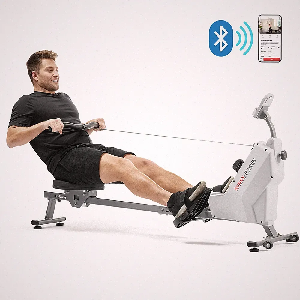Sunny Health & Fitness Magnetic Rowing Machine for Home Exercise, Quiet & Smooth