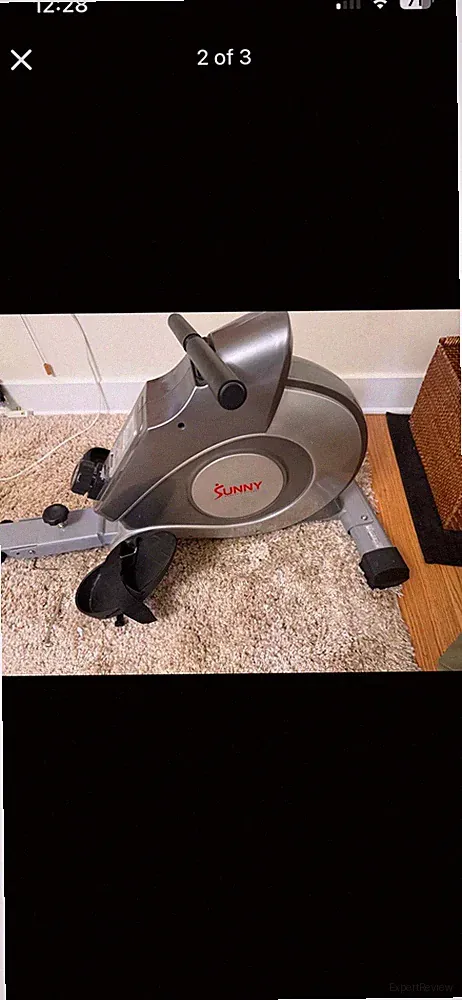 Sunny Health Fitness Magnetic Rowing Machine Gray LCD Display Adjustable