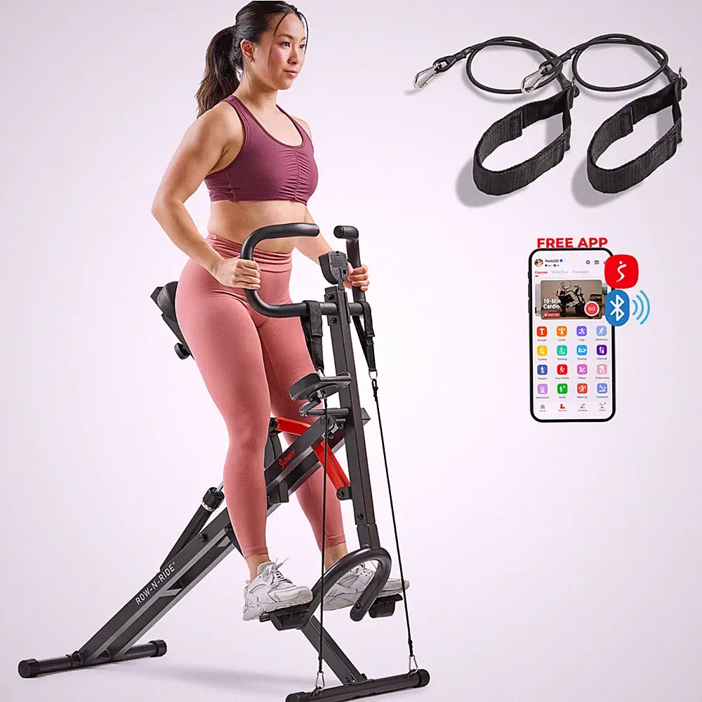 Sunny Health & Fitness Row-N-Ride PRO Smart Squat Assist Trainer SF-A020052SMART