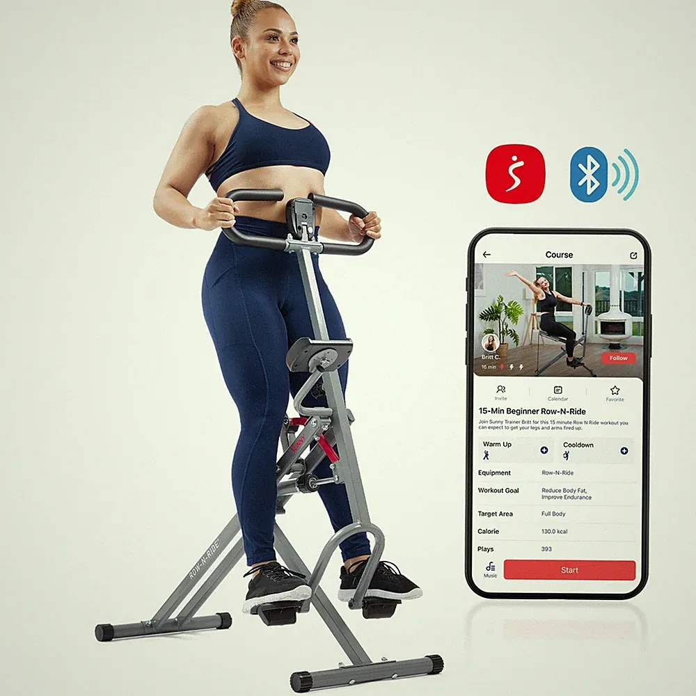 Sunny Health & Fitness Row-N-Ride Pro-Smart Squat Assist Trainer SF-A023053