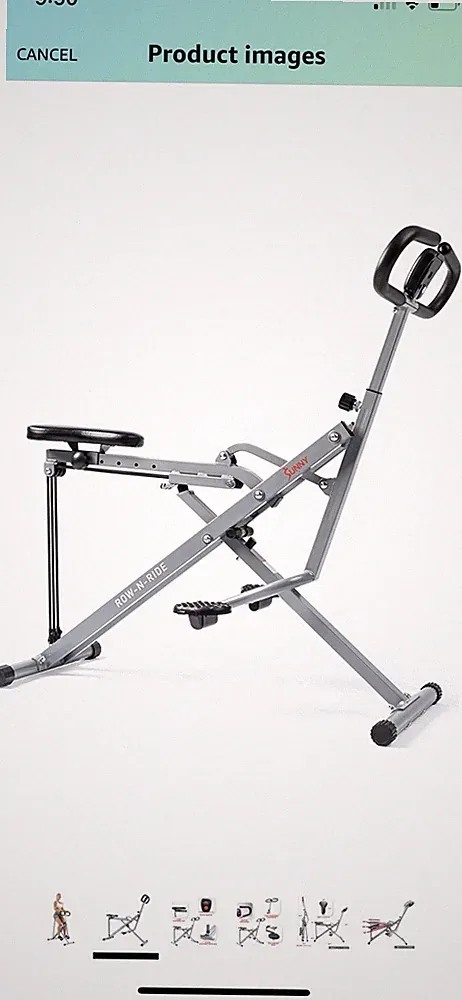 Sunny Health & Fitness Row-N-Ride Upright Rowing Machine (gently Used)