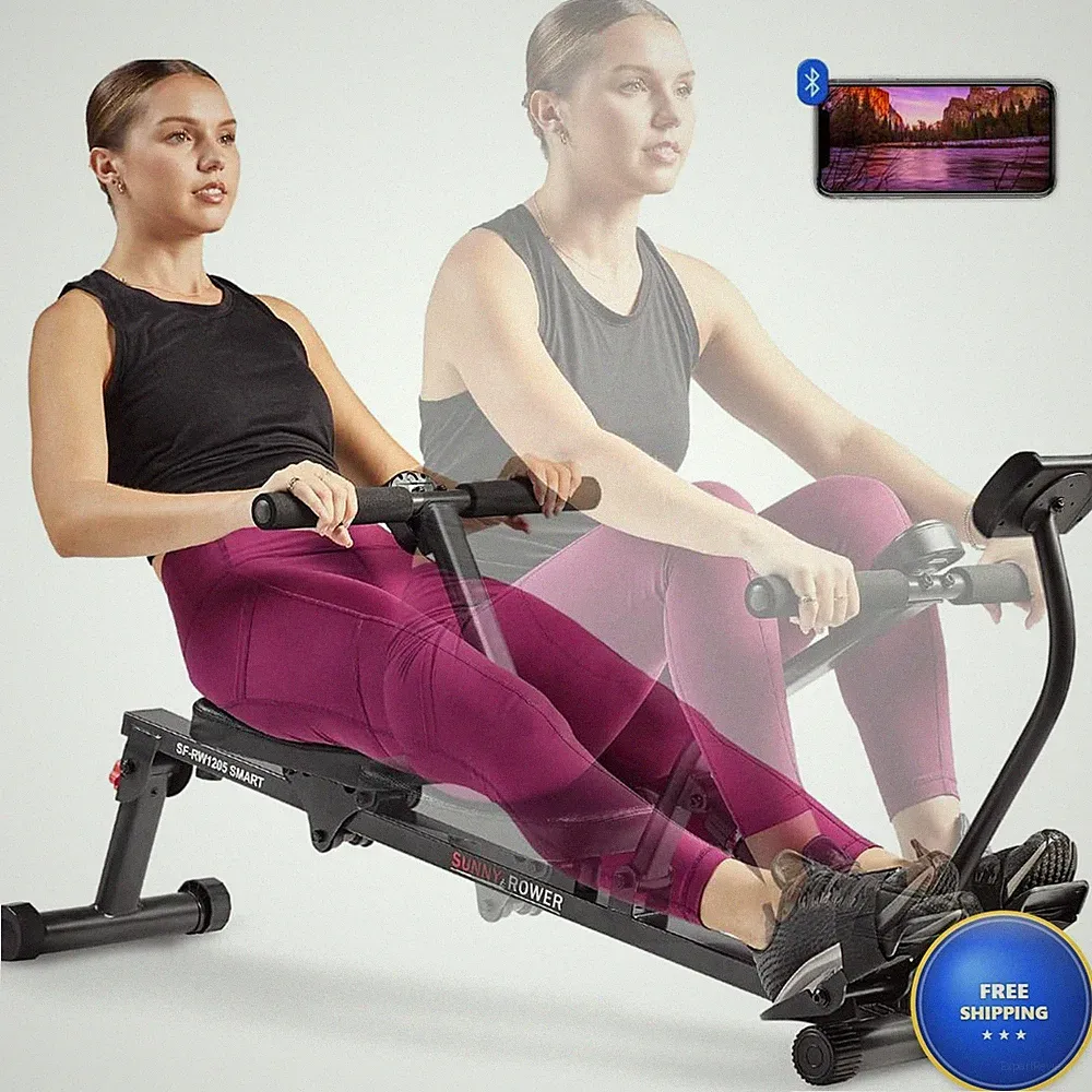 Sunny Health & Fitness SF-RW1205SMART Smart Compact Hydraulic Rower