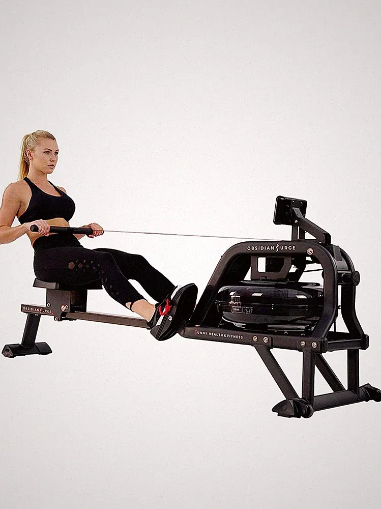 Sunny Health & Fitness SF-RW5713 Obsidian Surge Water Rowing Machine
