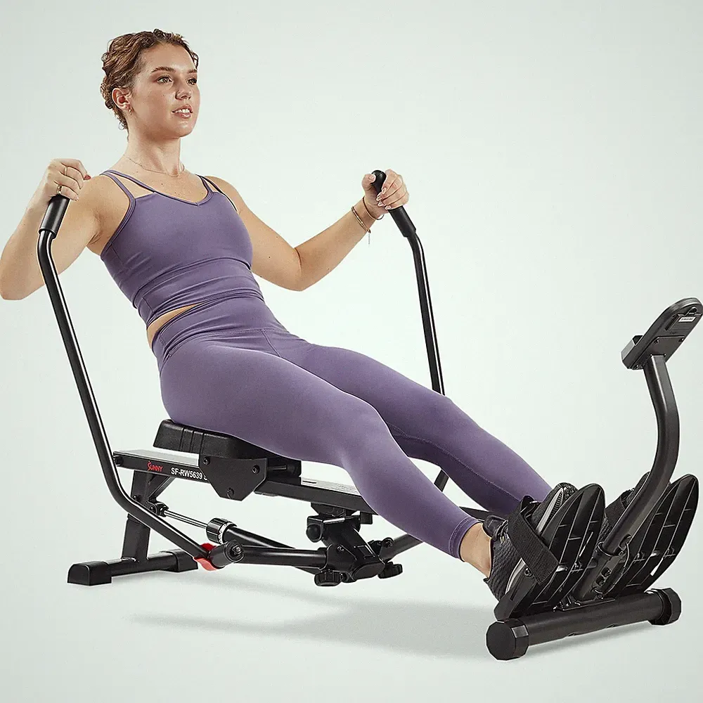 Sunny Health & Fitness Smart Compact Full Motion Rowing Machine