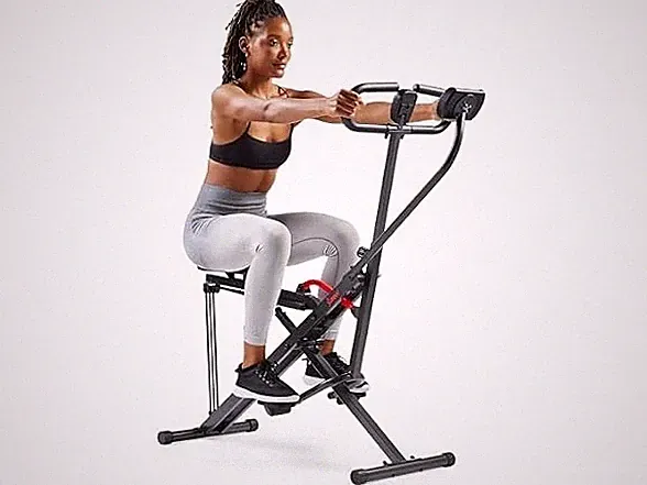 Sunny Health Fitness Smart Row-N-Ride Squat Assist Trainer 077SMART NEW
