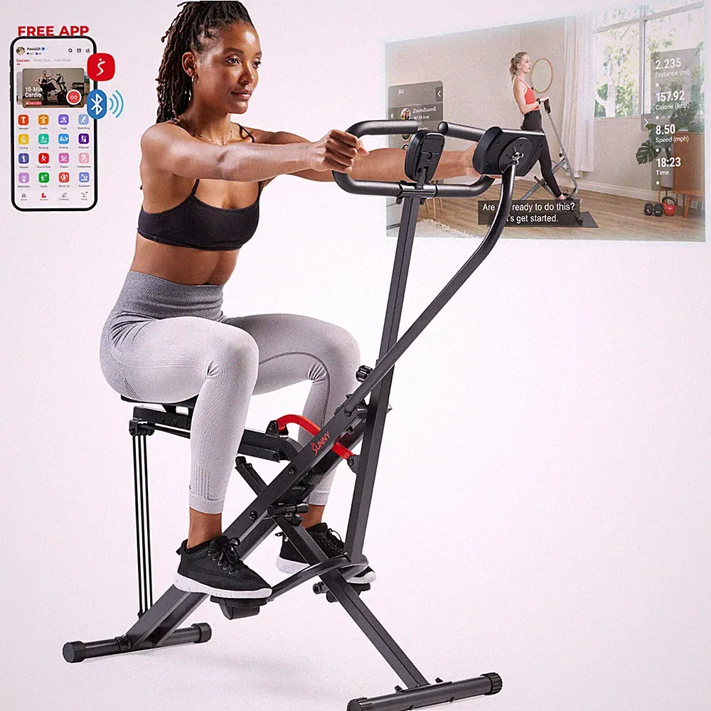 Sunny Health & Fitness Smart Upright Row-N-Ride Exerciser - NO. 077SMART