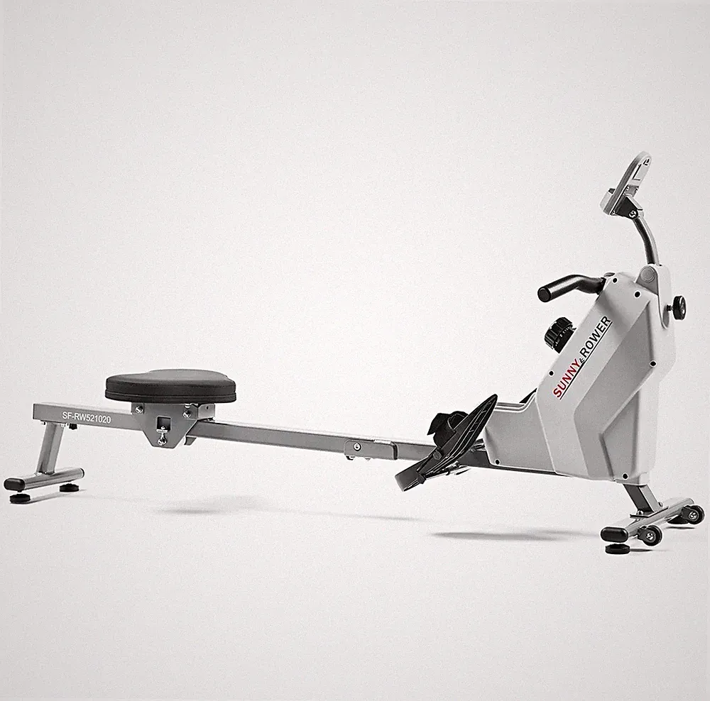 Sunny SF-RW521020 Rowing Machine Gray/Black LCD Display w/ Transportation Wheels