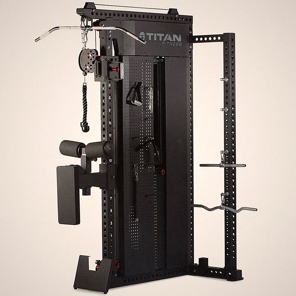 Titan Fitness Selectorized Cable Machine, Lat Pulldown and Low Row Gym Machine