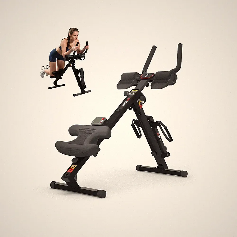 TOUSAINS 3 in 1 Ab Machine, Foldable Rowing Machine & Cable System, Core Trai...