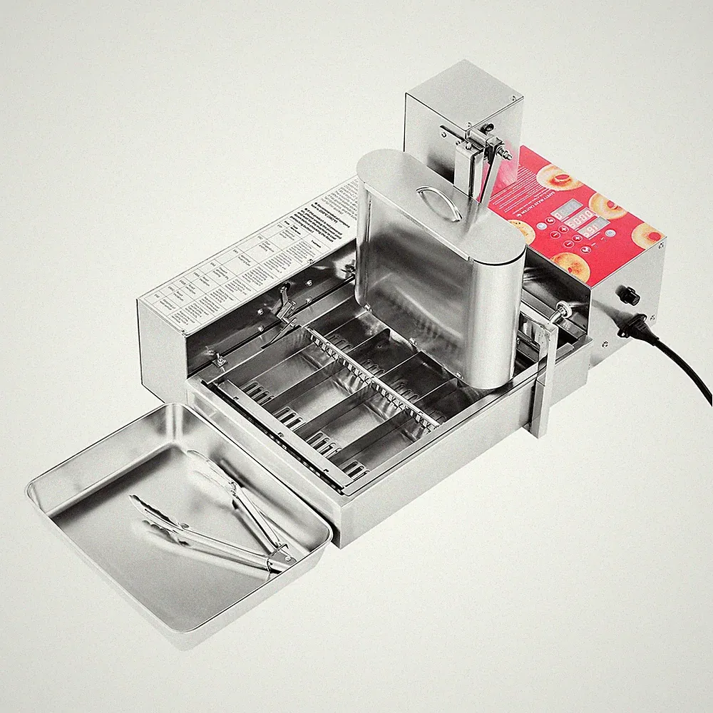 Uimoso Automatic Commercial Donut Maker Machine, 4 Rows Produces 240 Donuts/Hour