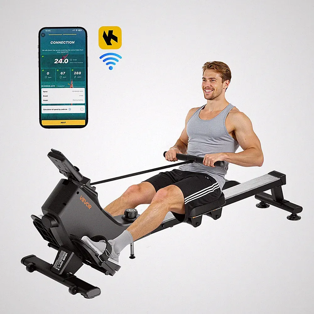 Uimoso Quiet Magnetic Rowing Machine with 16 Resistance Levels, 350LB Capacity